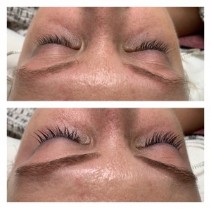 Lash and Brow Tinting Before and After 